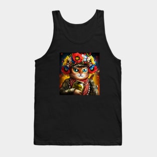 Ukrainian cat soldier Tank Top